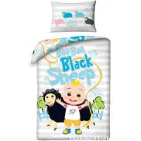 Halantex SP. z.o.o. Cocomelon Baby Dekbedovertrek Baa Baa Black Sheep - 100 x 135 cm - Katoen