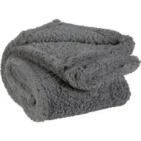 Unique living | teddy plaid 150x200cm dark grey