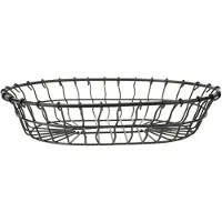 C&T Viggo Fruitmand Zwart 28x20xh6cm Ovaal Metaal