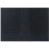 C&T Placemat Leder Look Zwart 43xh30cm