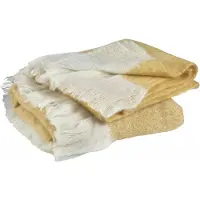 Unique living plaid feeke 130x170cm yellow gold