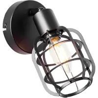 Brilliant Wandspot Spacid Zwart E14