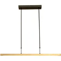 Masterlight Zwarte hanglamp Real 3 met goud 100cm