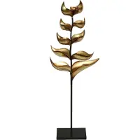 Decostar Kandelaar - plant model - 9 waxinehouder - Metaal - Goud - Zwart - 102 cm