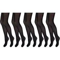 Bonanza Panty - 5-Pack - 40 Denier - Zwart - Maat L/XL