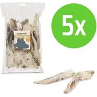 Beeztees Konijnenoren Met Haar 200 gram - hondensnack - 5 verpakkingen