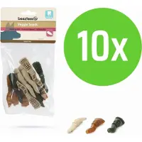 Beeztees Veggie Tandpasta Mix - hondensnack - 7,5 cm - 12 Stuks - 10 zakken