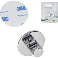 Gerimport Handdoekhaak chroom met 3 M bevestiging- Handdoek hanger- Haaks zonder boren| Badkamer| Keuken