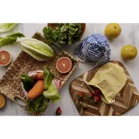 Nuts Innovations Vershoudzakje Bee's Wax Fruit en Groenten Gestreept Multi (3-Delig)