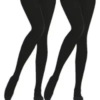 Bonanza Panty - 2-Pack - Blikdicht 60 denier - Zwart - Maat S-M