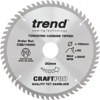 Trend cirkelzaagblad 190x30x2,8mm 60T