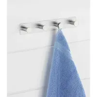SmartaSaker Zelfklevende Handdoekhaak met 4 haken Celano Quadro RVS - Handdoekhouder - Handdoekrek