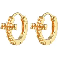 Elli Dames Oorringen Kruis - 925 Sterling Zilver