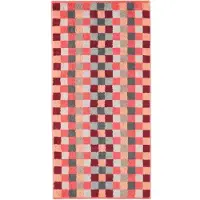 Cawö Handdoek Unique Karo Coral (Set van 3)