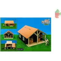 Kids Globe Paardenstal met 2 Boxen en Berging, 1:24