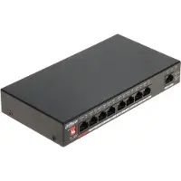 Dahua Technology PFS3009-8ET-96, onbeheerde L2 Fast Ethernet (10/100) switch met Power over Ethernet (PoE), zwart