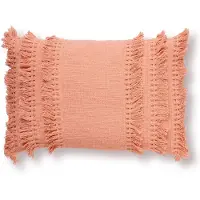 Dutch decor - FARA - Sierkussen 40x60 cm - 100% katoen - met franjes - Muted Clay - roze