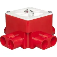 ABB Brandwerende centraaldoos vierkant 55mm 8x16mm bodemzijde inclusief deksel