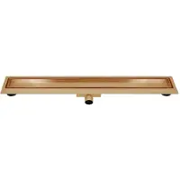Guido Gusto Copper RVS Douchegoot compleet met flens 50x7x6,7cm tegelrooster