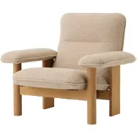 Audo Copenhagen Brasilia fauteuil Oiled oak-Bouclé 02 beige