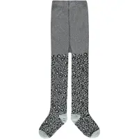 Like Flo maillot met panterprint zilvergrijs Meisjes Katoen Panterprint - maat 23-26 - glitter