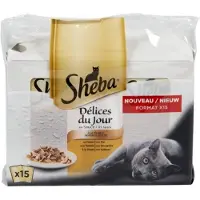 Sheba - Délices Du Jour - Gevogelte in saus - 15x50g