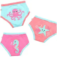 Zoocchini set van 3 oefenbroekjes - Organic katoen - Ocean Gals - Meisjes - 3-4 jaar