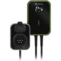 Green Cell EV15RFID oplaadstation voor elektrische voertuigen Zwart Aluminium Muur 3 Ingebouwd display LCD