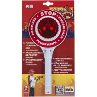 Klein Toys brandweerstopbord - 16x3,5x29 cm - incl. lichteffecten - ideale accesoire voor brandweerkostuums en rollenspellen - rood wit
