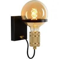 Lucide OTTELIEN - Wandlamp - Ø 17,7 cm - 1xE27 - Zwart