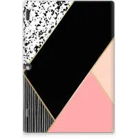 B2Ctelecom Lenovo Tab 10 | Tab 2 A10-30 Back Cover Zwart Roze Vormen