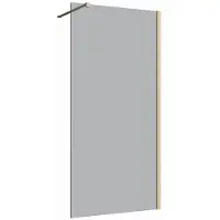 Guido Gusto Inloopdouche 90x200 8mm Nano glas mat goud serie Silvio Rookglas
