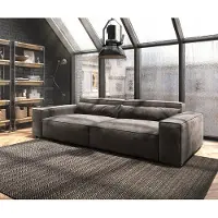 DELIFE Big-sofa Sirpio XL 270x130 cm microvezel kaki bruin