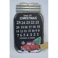 Countryfield - kerst - kerstkalender - adventskalender - auto - 40 x 24 cm -metaal & hout - met krijtje