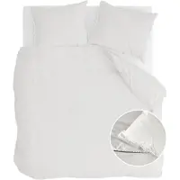 Walra Dekbedovertrek Pretty Pom Pom Naturel Percal-200 x 200 / 220 cm | 2-Persoons
