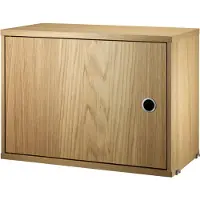 String kast met deur eik, 58x30 cm