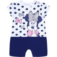 Disney Witte en marineblauwe rompers - Minnie Mouse / 74 cm