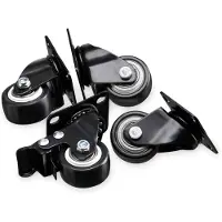 Nofred Cube Storage wielen voor opbergkist 4-pack Zwart