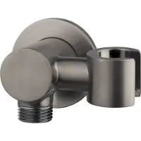 Wiesbaden Handdouchehouder luxe doucheaansluiting met kantelbare opsteek 1/2'' gunmetal