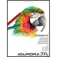 Aurora Tekenblok Steinbach 27 x 36 cm, wit papier, 200 grams, pak van 5