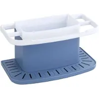 Wenko Spoelbakorganizer Cosmo 21 X 11 Cm Pp Blauw/wit 3-delig