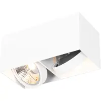 QAZQA Slimme spot wit rechthoekig 2-lichts incl. 2 Wifi GU10 111mm - Box