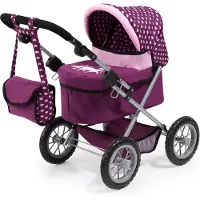 Bayer - Poppenwagen Trendy - Paars met hartjes
