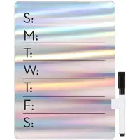 Kikkerland Familieplanner Magnetisch 20 X 30 Cm Zilver 2-delig