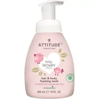 ATTITUDE Baby Leaves 2-in-1 Haar & Lichaam Schuimende Wasgel Zonder Parfum 295 ml Wasgel