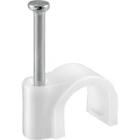 Goobay Kabelklemmen met spijker voor kabels tot 14mm - 100 stuks / wit