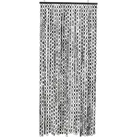 Nordal Tirol deurgordijn met zwarte ringen 90x200cm