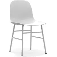 Normann Copenhagen Form Chair Steel Frame - Stoelen Recyclebaar Polypropyleen White - 602810