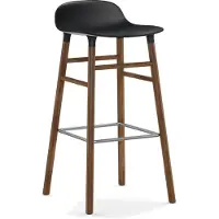 Normann Copenhagen Barstoel Form Barstool 75 cm Walnut Black