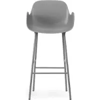 Normann Copenhagen Barstoel Form Armchair Steel 75 cm Grey